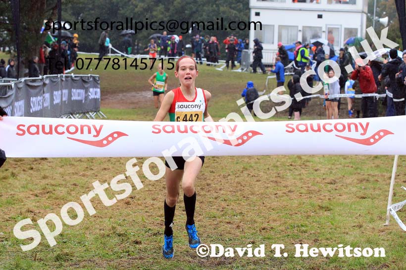 Girls Under-13s 2023 National Cross Country Relays, Berry Hill Park, Mansfield.  Photo: David T. Hewitson/Sports for All Pics